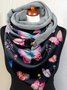 Bionic Butterfly Print Pattern Triangle Scarf Autumn and Winter Warmth