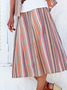 Striped Printed Loose Skirt