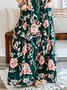 Women Casual Floral Autumn Lightweight Daily Loose Jersey Long sleeve Crew Neck Dresses