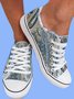 Women Ethnic All Season Ethnic Non-Slip Sports & Indoor Canvas Fabric Lace-Up Sneakers