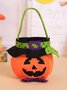 All Season Party Halloween Twill Open-top Party Velvet Halloween Circle Tote Bag for Women