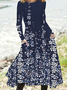 Floral Long sleeve Casual Dresses