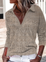 Printed Casual Polo Top