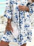 Casual Floral Autumn Lightweight Micro-Elasticity Lace Midi Hot List Three Quarter Dress for Women