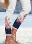 Casual Floral Autumn Natural Daily Regular Fit Elastic Band Hot List H-Line Casual Pants for Women