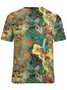 Women Abstract Rendering Painting Prints Simple Crew Neck T-Shirt