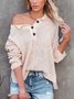 Casual Plain Autumn Loose Standard Long sleeve H-Line Regular Medium Elasticity Sweater for Women