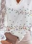 Casual Autumn Butterfly Micro-Elasticity Daily Lace Hot List Long sleeve Regular Top for Women