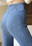 Casual Plain High Stretch Denim Trousers