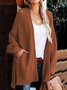 Women Casual Plain Autumn Natural Loose Best Sell Long sleeve Mid-long H-Line Sweater coat