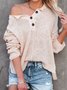 Casual Plain Autumn Loose Standard Long sleeve H-Line Regular Medium Elasticity Sweater for Women