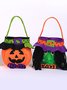 All Season Party Halloween Twill Open-top Party Velvet Halloween Circle Tote Bag for Women