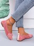 Women Geometric All Season Ethnic Breathable Daily Flat Heel Closed Toe Slip On Standard Flats