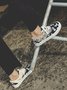 Street All Season Skull Printing Flat Heel Closed Toe Standard Lace-Up Non-Slip Sneakers for Women