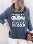 Casual Text Letters Autumn Cotton Heavyweight Crew Neck Long H-Line Regular Size Sweatshirts for Women