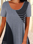 Striped Casual Short Sleeve Dress