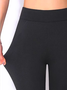 Plain Sports Autumn Polyester Natural High Elasticity Tight Standard Long Leggings for Women