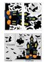 Black Castle Ghost Sticker Halloween Funny Wall Sticker Spoof Decoration