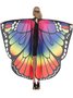 Casual All Season Butterfly Polyester Breathable Party Vintage Style Wrap Regular Scarf for Women