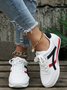 Women Color Block Sports All Season Sports & Outdoor Flat Heel Closed Toe Synthetic leather Lace-Up TPR Sneakers