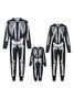 Matching Outfits All Season Skull Party Printing High Elasticity Loose H-Line Regular Plus Size Parents & Children Matching Sets