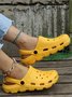 Solid Color Hollow Garden Shoes