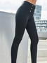 Casual Plain Autumn Polyester Sports & Outdoor Tight Ankle Pants Legging Regular Size Leggings for Women