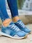 Color Block Sports All Season Split Joint Wearable Daily Flat Heel Canvas PINS Style Sneakers for Women