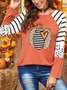 Women Casual Autumn Halloween Daily Jersey Best Sell Long sleeve Crew Neck Regular T-shirt