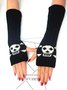Street All Season Skull Cotton Commuting Braided Halloween Regular Gloves for Women