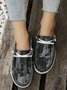 Women Casual Plain All Season Vacation Flat Heel Denim Fabric Lace-Up Lace Up Shoes Flats