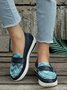 Casual Snakeskin All Season Split Joint Round Toe Slip On Loafers EVA Flats for Women