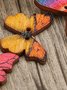 5Pcs Animal Butterfly Wooden Button DIY Accessories Sets Handmade