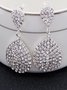 Elegant Full Diamond Cropped Drop Earrings Party Earrings