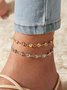 Party Style Zircon Sparkling Single Layer Anklet Beach Vacation