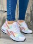 Lightweight Breathable Flyknit Rainbow Gradient Air Cushion Sneakers