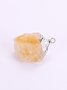 Natural Crystal Inlaid Gold Vintage Pendant DIY Jewelry Necklace Accessories