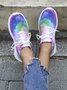 Colorful Gradient Tie-Dye Flyknit Sneakers