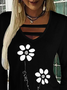 Jersey Casual Floral T-Shirt