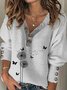 Dandelion Long Sleeve Buttoned V Neck Casual Sweater