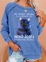Womens Funny Grumpy Cat Casual Sweatshirt