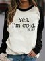 Text Letters Jersey Casual Sweatshirts