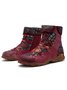Ethnic Pattern Patchwork Outdoor Boots