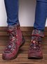Ethnic Pattern Patchwork Outdoor Boots