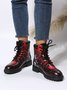 Women All Season Party Halloween Printing Closed Toe PU Best Sell Non-Slip Classic Boots Boots