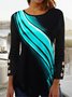 Abstract Jersey Casual Tunic T-Shirt