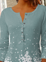 Long Sleeve Casual Floral Tunic Top