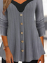 Casual Loose V Neck Top Tunic