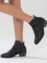 Vintage Soft Sole Comfort Pointed Toe Chunky Heel Booties Chelsea Boots