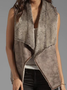 Women's Sleeveless Faux Suede Casual Vest